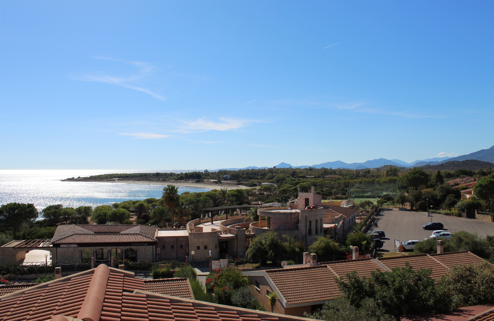 Vista sul mare da Villa Laura a Porto Tramatzu